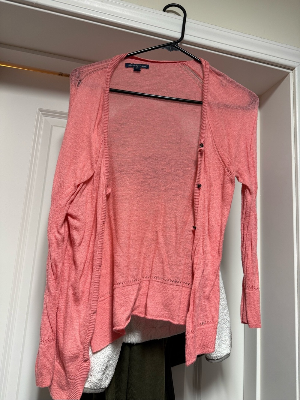 Long Sleeve coral Open Cardigan Sweater - Women